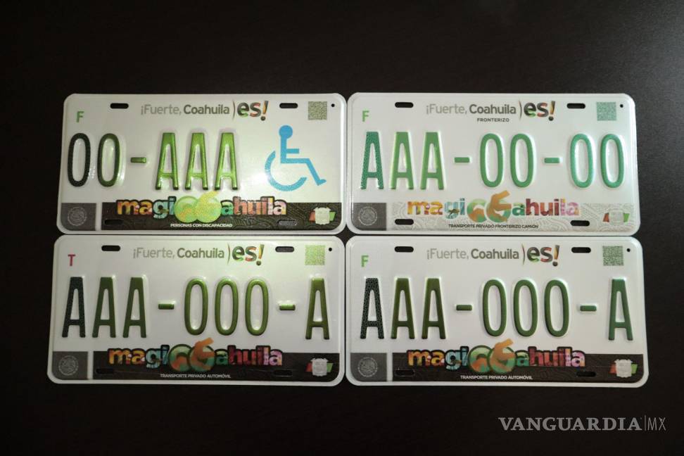 $!Saltillo, Coahuila Saltillo, Coahuila. Martes 28 Diciembre 2022. Las nuevas placas para Coahuila contarán con códigos QR de identificación, seguridad, series alfanuméricas y un patrón bicromático para blindar la seguridad de sus propietarios.