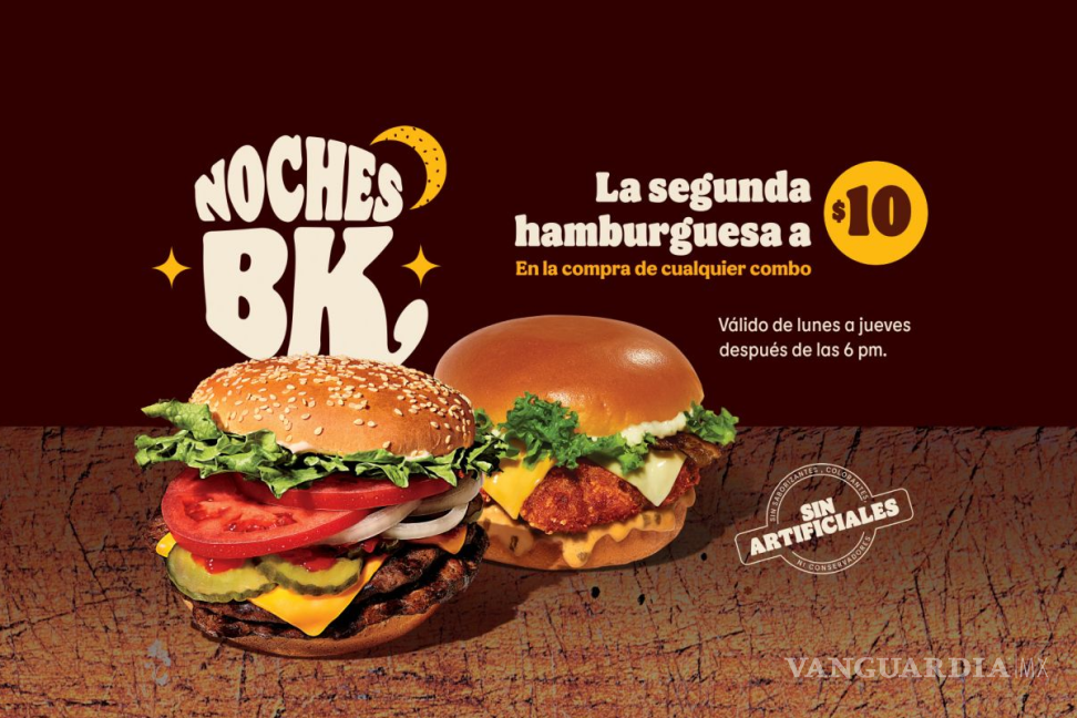 $!Burger King da hamburguesa de lunes a jueves por $10 pesos ¿Cómo obtener la promoción?