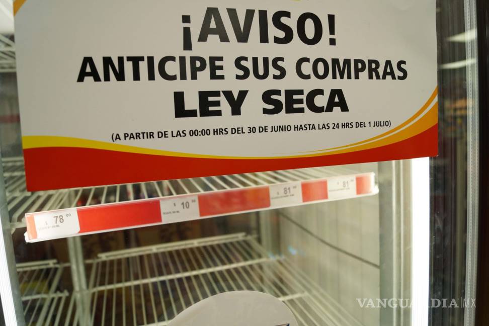 Coahuila tendrá dos días de Ley Seca por elecciones