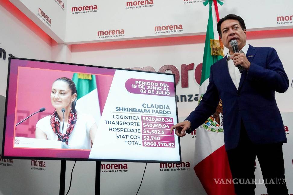 $!Mario Delgado, presidente nacional de Morena, expuso los gastos justificados de Claudia Sheinbaum.