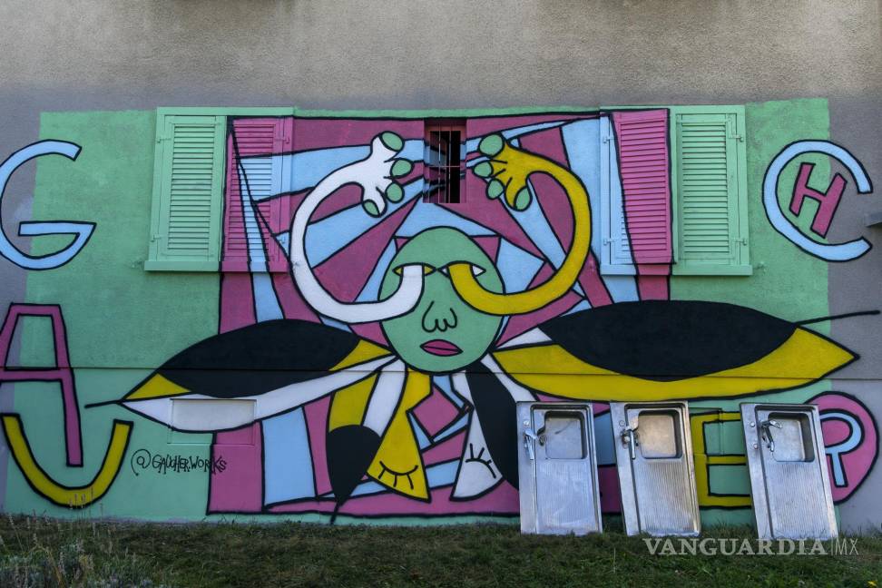 $!Mural en el distrito de Fontenette durante la novena edición de Pump Up The Jam, en Carouge, cerca de Ginebra, Suiza. EFE/EPA/Salvatore Di Nolfi