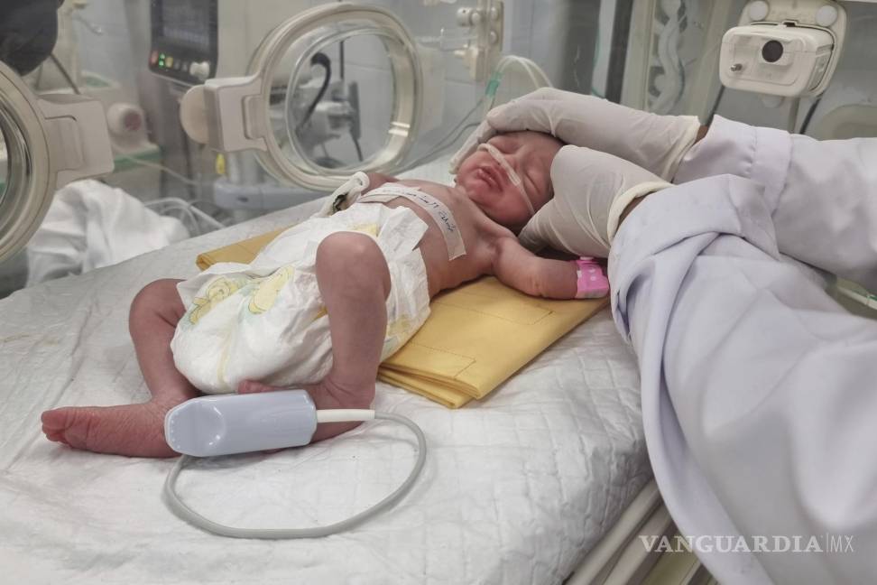$!Sabreen Jouda en una incubadora en el hospital emiratí de Rafah, en el sur de la Franja de Gaza.