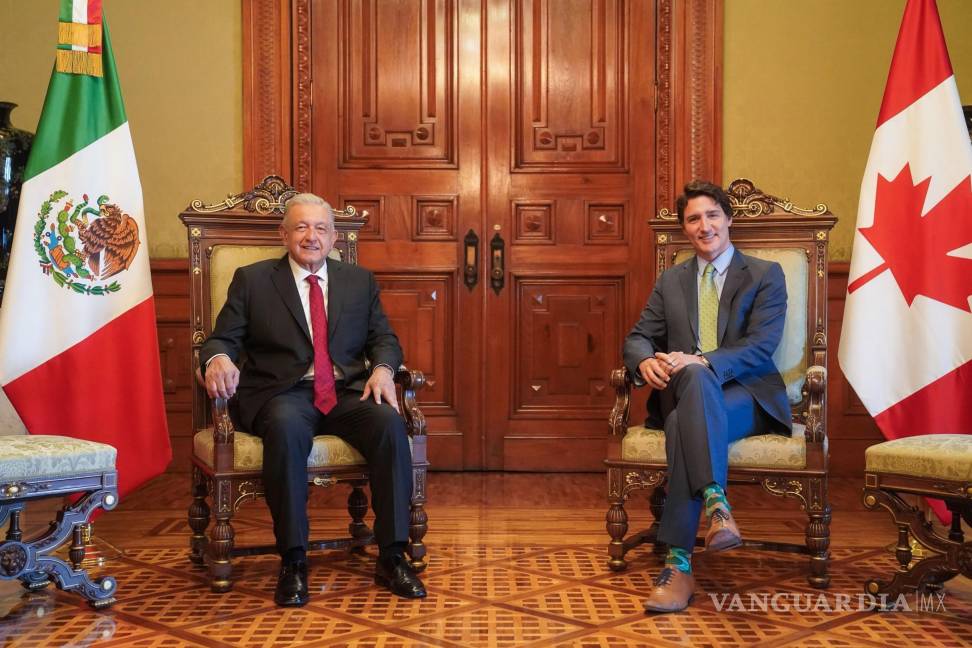 $!Andrés Manuel López Obrador, presidente de México, y Justin Trudeau, Primer Ministro de Canadá, en un reunión en Palacio Nacional el 11 de enero de 2023.