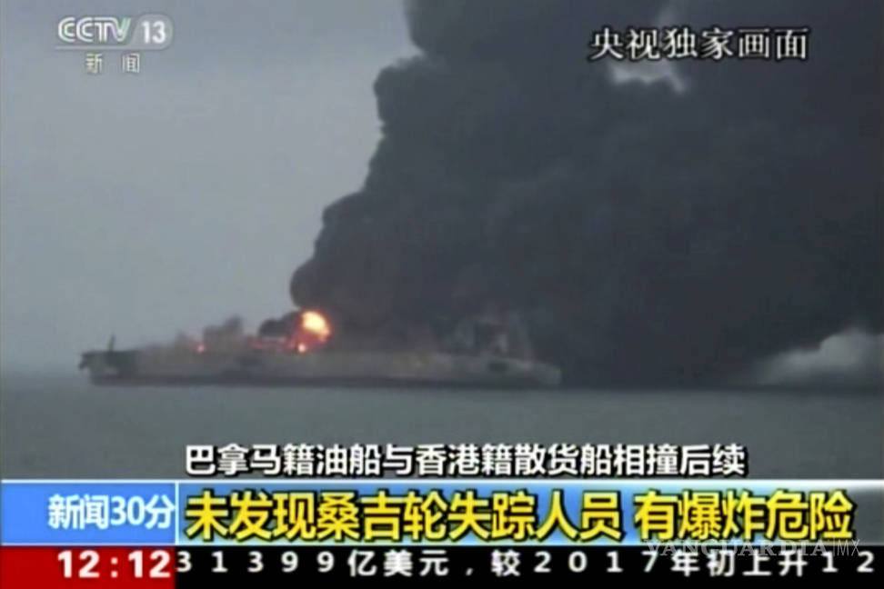 $!Barco petrolero accidentado en China corre el riesgo de explotar
