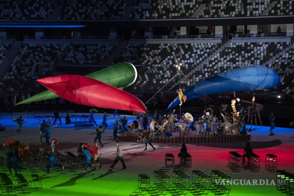 $!Una vista general durante la ceremonia de apertura durante la ceremonia de apertura de los Juegos Paralímpicos de Verano de Tokio 2020 en el Estadio Nacional de Tokio, Japón. EFE/EPA/Ennio Leanza