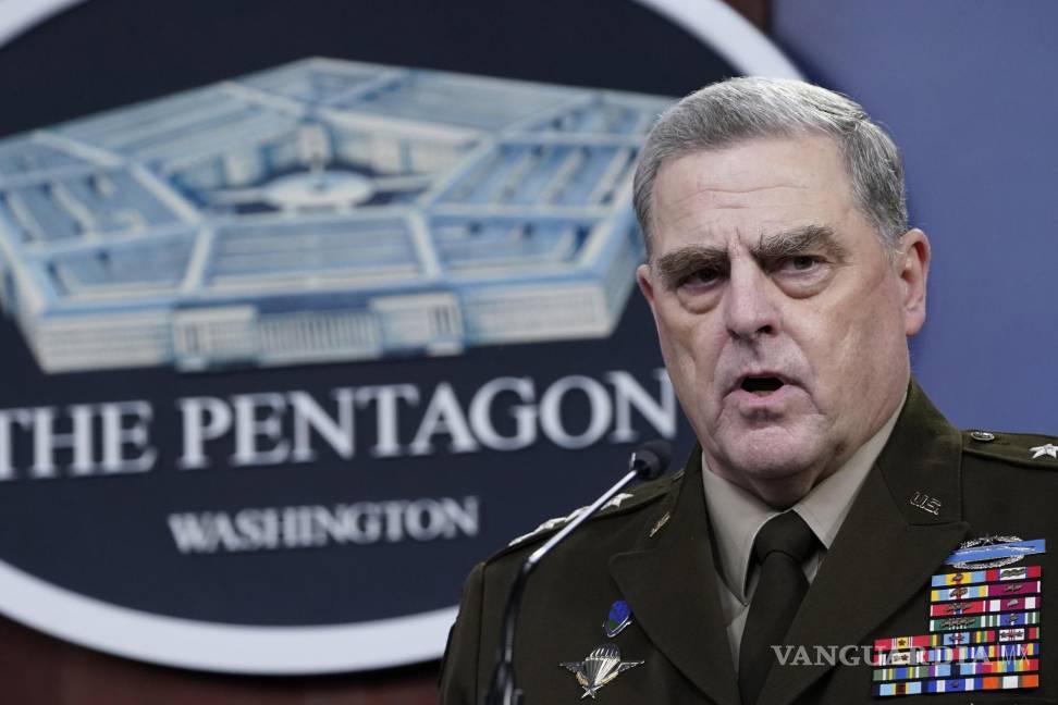 $!El jefe del Estado Mayor Conjunto, general Mark Milley, hace declaraciones en el Pentágono, en Washington, sobre el fin de la guerra en Afganistán, el miércoles 1 de septiembre de 2021. AP/Susan Walsh