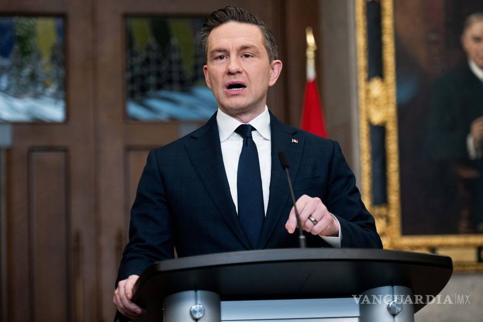 $!El líder conservador Pierre Poilievre habla en la Cámara de los Comunes tras la victoria electoral de Mark Carney, del Partido Liberal de Canadá, en Ottawa, Canadá