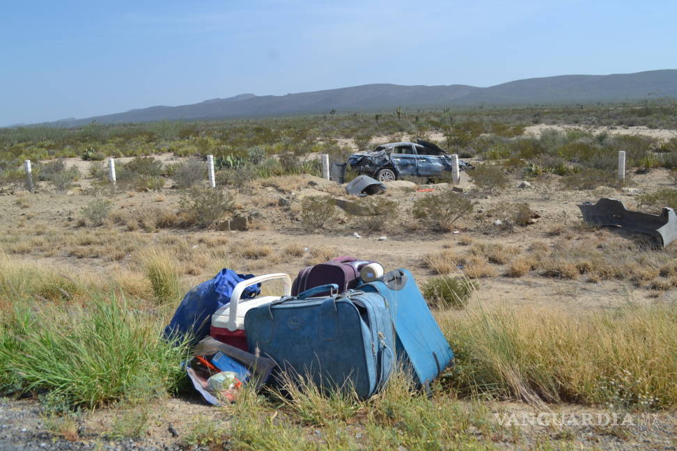 $!Cuatro mujeres iban a Chihuahua, pero no llegaron; pierden el control y vuelcan en autopista Saltillo-Torreón