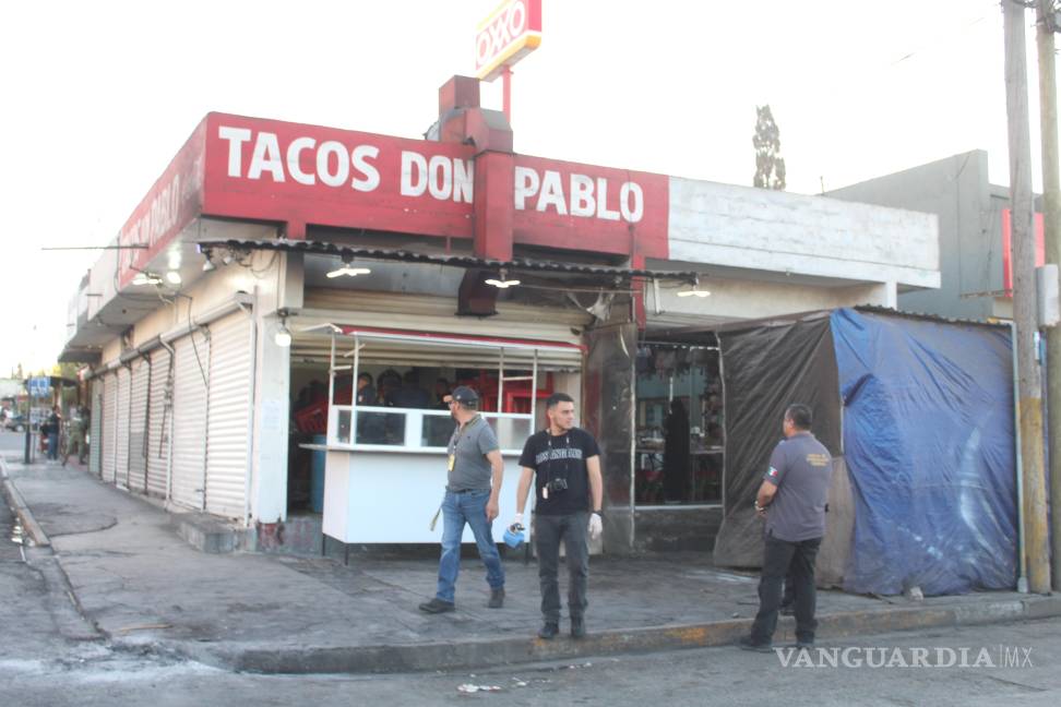 Catean taquería en Saltillo tras homicidio; tres empleados fueron detenidos