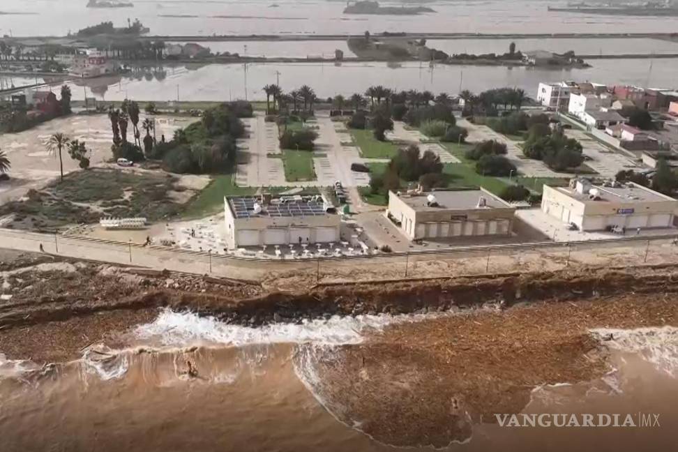 $!Vista aérea de las inundaciones causadas en la región valenciana de Paiporta a causa de las fuertes lluvias causadas por la DANA.