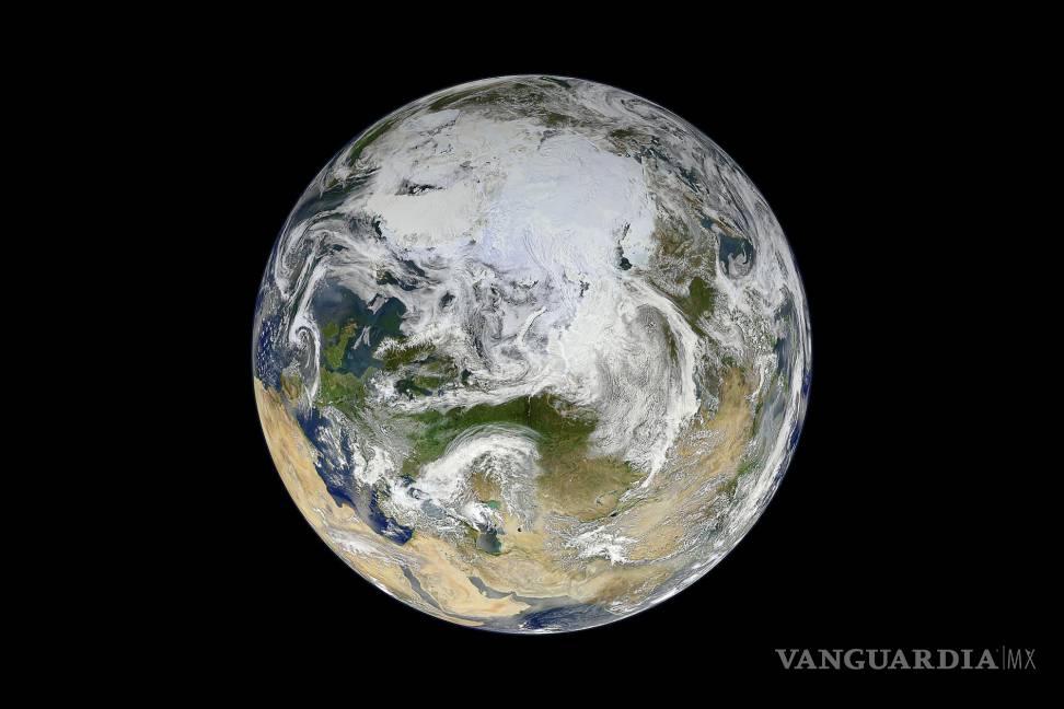 $!Una foto sin fecha proporcionada por Norman Kuring, NASA/GSFC/Suomi NPP de las regiones árticas de la Tierra desde el espacio.