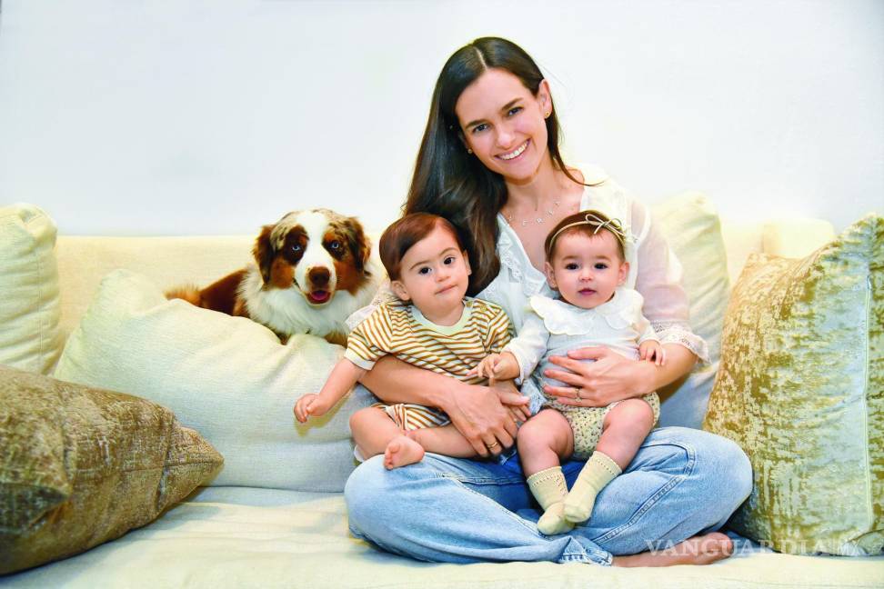 $!Nerea Villarreal con sus hijos Daniel y Paula Elizondo.