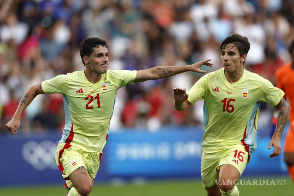 $!Sergio Camello metió doblete en los tiempos extra de la Final ante Francia para darle el oro a España.