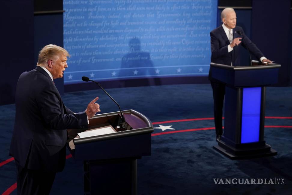 $!El entonces presidente Donald Trump y Joe Biden, en el primer debate presidencial en la Universidad Case Western y la Clínica Cleveland, en Cleveland en 2020.