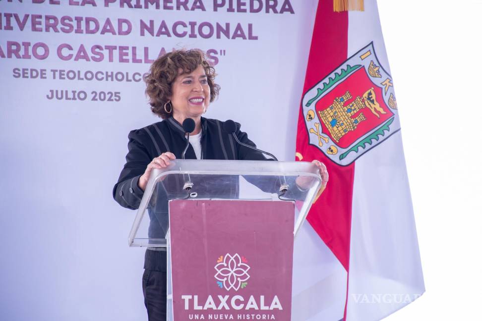 $!Secihti y gobierno de Tlaxcala colocan primera piedra de Universidad Nacional Rosario Castellanos (UNRC) Unidad Académica Teolocholco