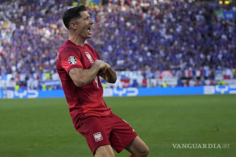 $!Lewandowski marcó el gol con el que cual Polonia descontó el duelo ante los franceses.