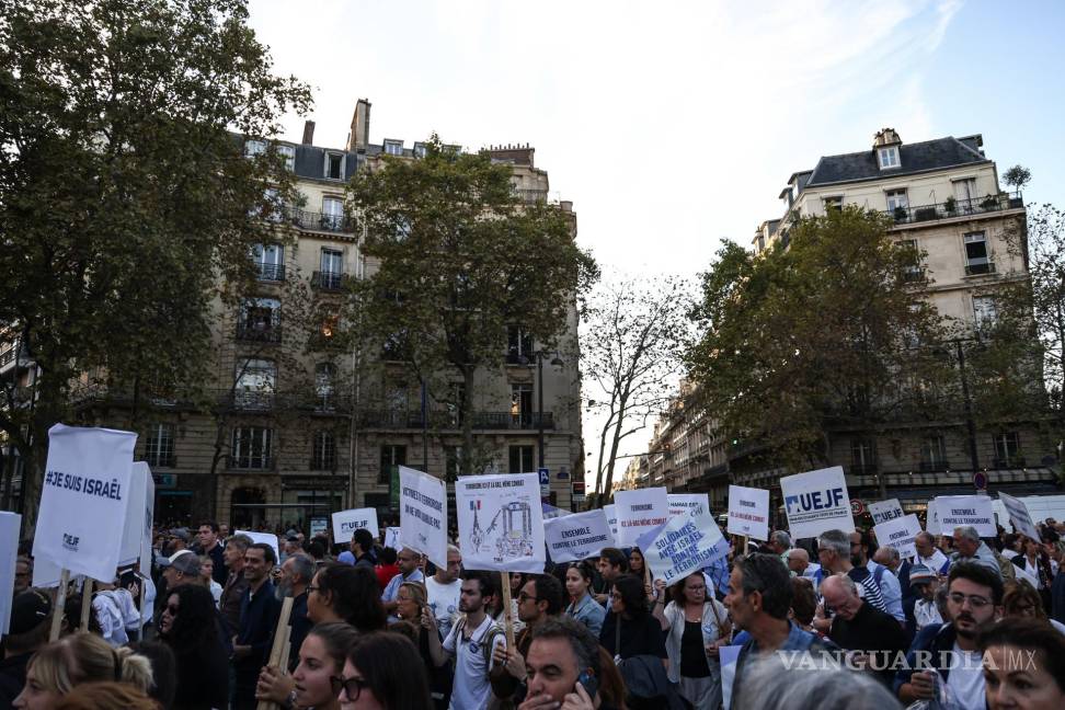 $!La gente se reúne para una manifestación en apoyo de Israel en París, Francia.