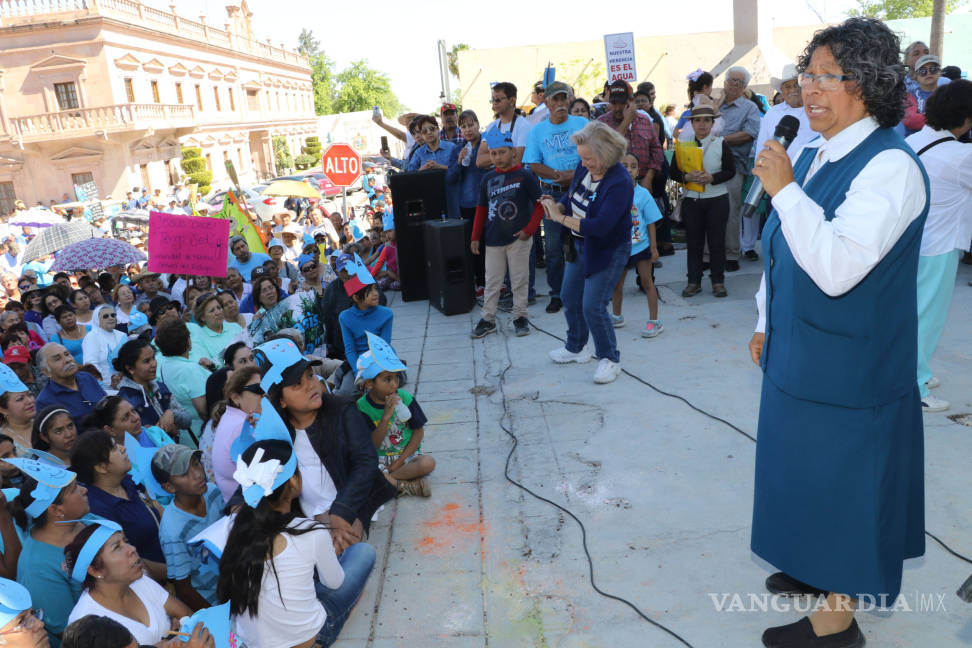 $!En Coahuila se ‘levanta’ Parras en defensa del agua; reclamo llega a AMLO