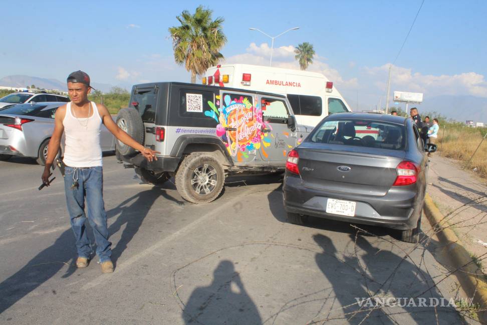 Migrante hondureño provoca choque múltiple en Saltillo tras robar vehículo de su patrón