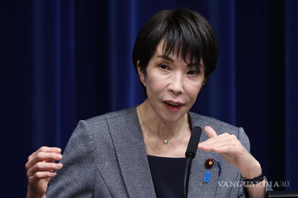 $!La primera ministra de Japón, Sanae Takaichi, habla durante una conferencia de prensa en la Oficina del Primer Ministro en Tokio, Japón.