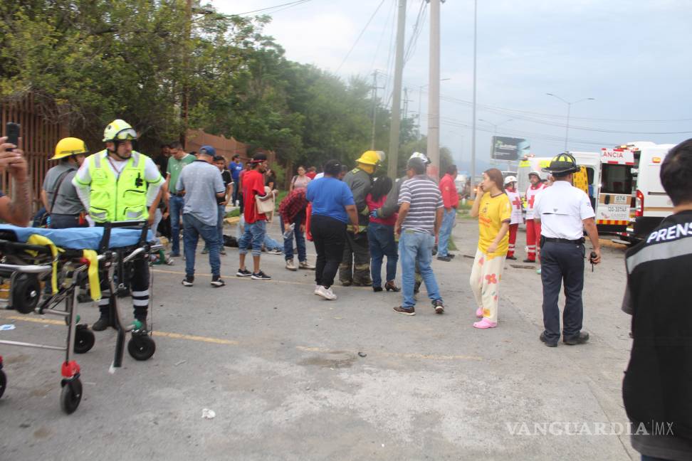 Camionazo deja 35 heridos en Ramos Arizpe