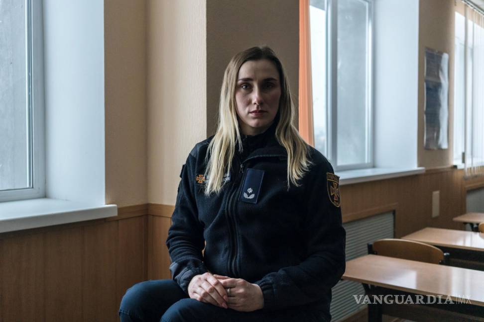 $!Liubov Kirnos, directora de una unidad de un equipo de psicólogos del Departamento de Servicios de Emergencia de Kiev.
