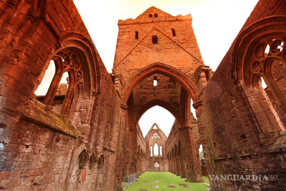 $!Sweetheart Abbey, monasterio cisterciense en ruinas, en Kirkcudbrightshire, Escocia, Reino Unido.