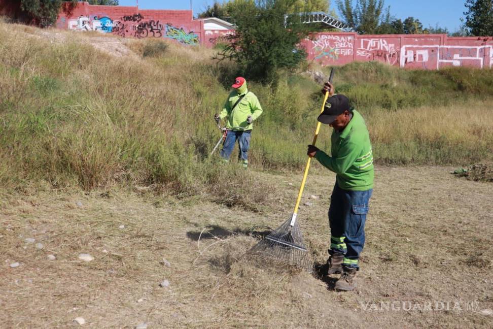 $!Cuadrillas realizaron limpieza y deshierbe para fortalecer la convivencia comunitaria.