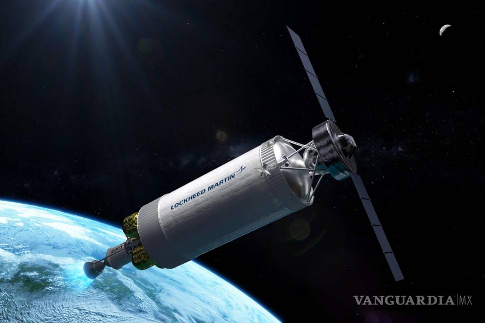 $!Ilustración de la nave espacial de propulsión nuclear propuesta por Lockheed Martin.