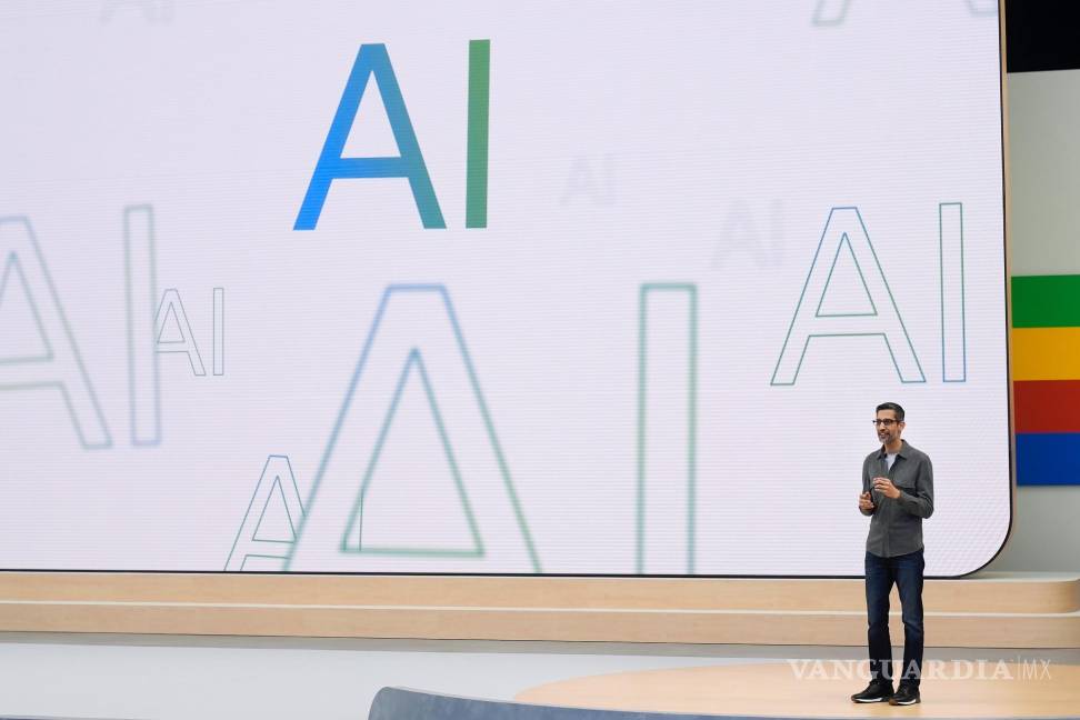 $!El director general de Alphabet, Sundar Pichai, habla en un evento de Google I/O en Mountain View, California, el 14 de mayo de 2024.