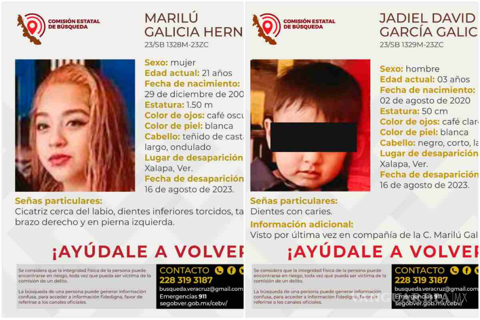 $!Marilú Galicia Hernández y su hijo Jadiel David García Galicia fueron reportados como desaparecidos desde el 16 de agosto