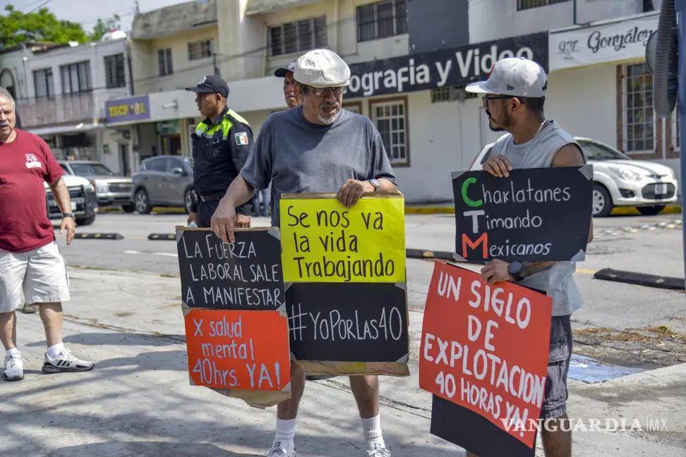 $!Integrantes del frente Yo x las 40 horas insisten en que la clase trabajadora ha sido marginada del debate.