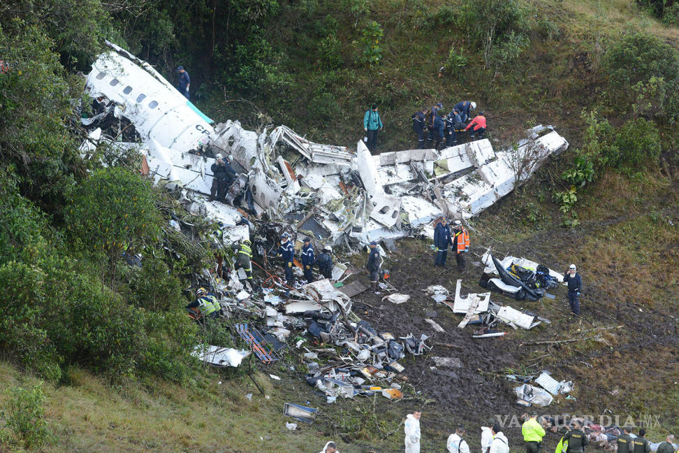 $!Así quedó el avión del Chapecoense; las imágenes de la tragedia