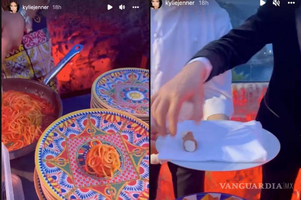 $!Kylie Jenner compartió las imágenes de la comida en sus historias de Instagram.