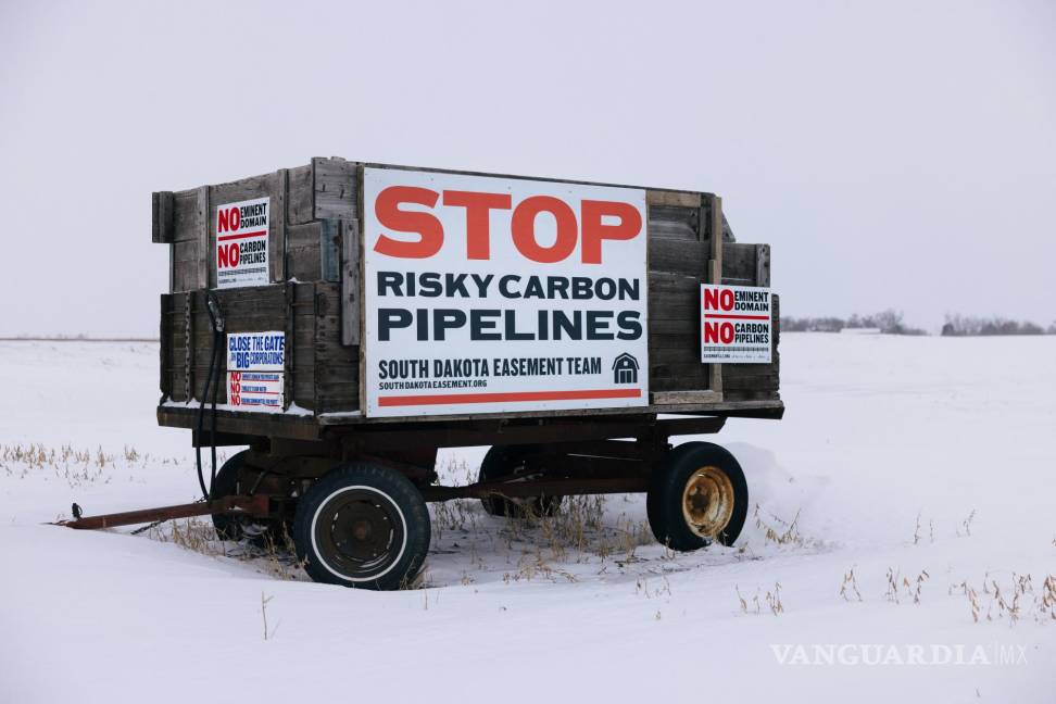 $!Oposición a un oleoducto de carbono en Hartford, Dakota del Sur.