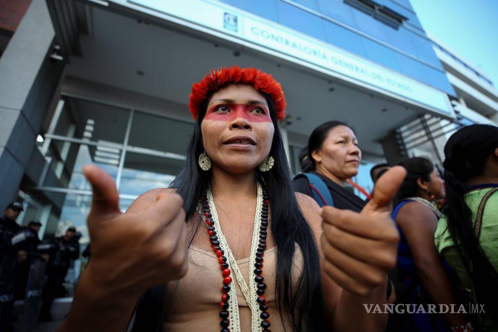 $!La líder indígena Nemonte Nenquimo ha sido un referente en 2021. EFE/Jose Jacome
