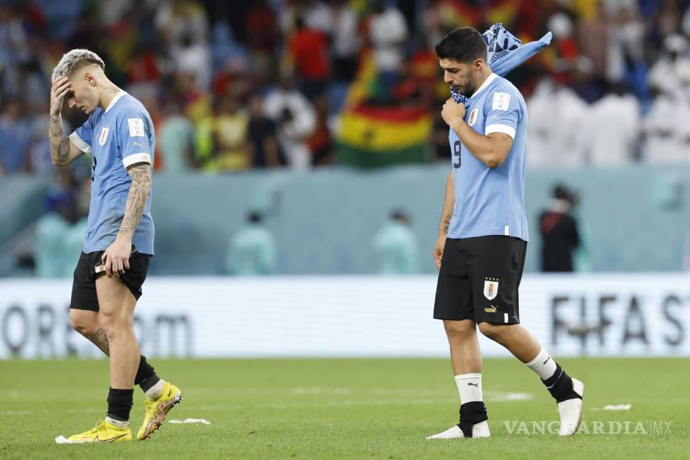 $!Luis Suárez se mostró afectado con la eliminación de Uruguay en medio del drama.