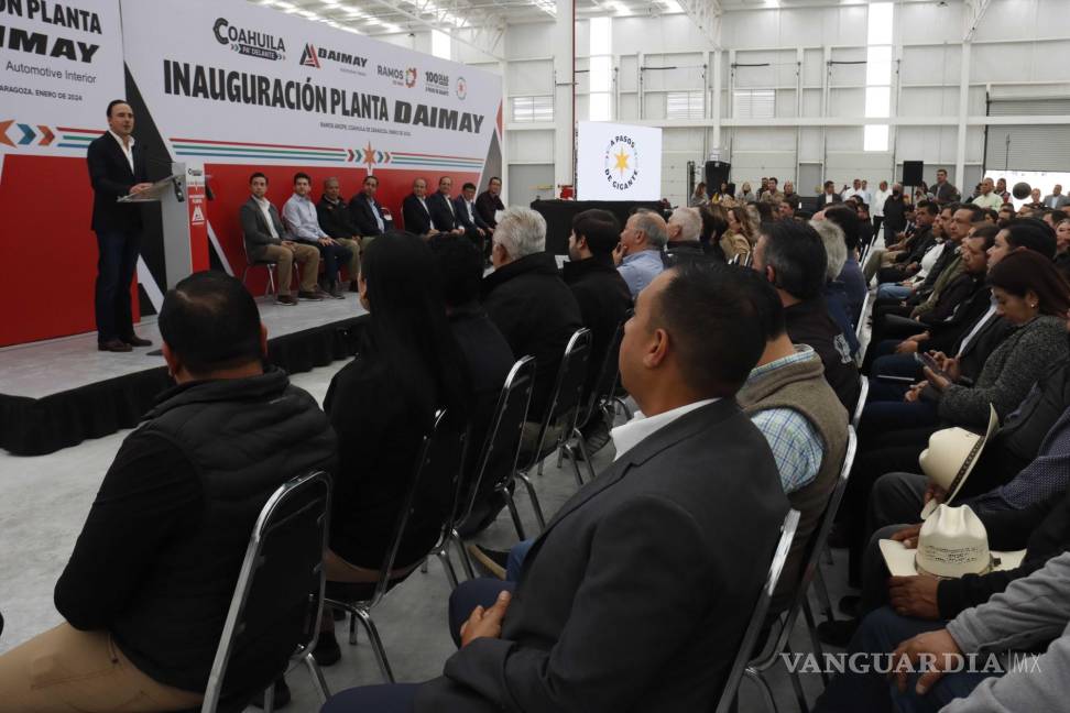 $!La inauguración de la quinta planta de Daimay en Ramos Arizpe promete 800 empleos, fortaleciendo la economía local y consolidando la presencia de la empresa en la región.