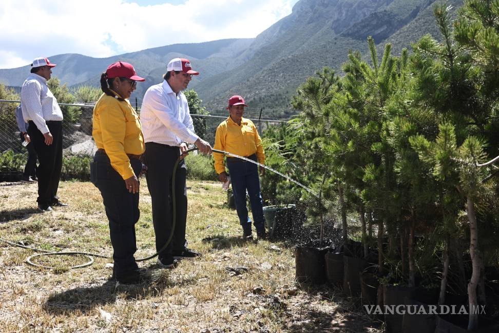 $!José Borda Noriega, director ejecutivo de Arca Continental México, en el vivero del Cañón de San Lorenzo. FOTO: HÉCTOR GARCÍA