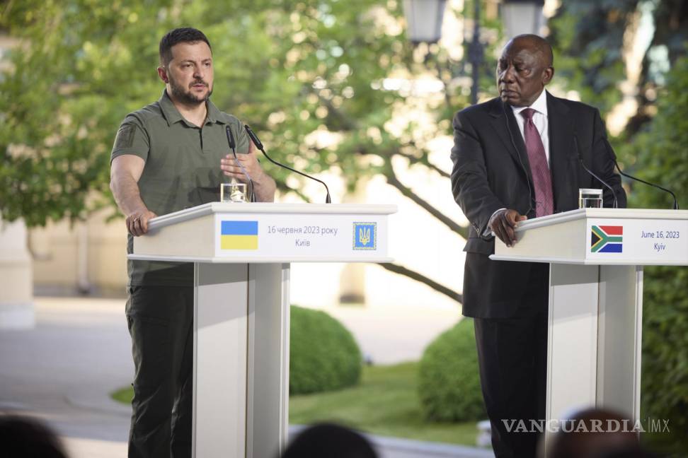 $!El pasado viernes, Volodímir Zelenski, presidente ucraniano, se reunió con su homólogo de Sudáfrica, Cyril Ramaphosa, y otros líderes africanos.