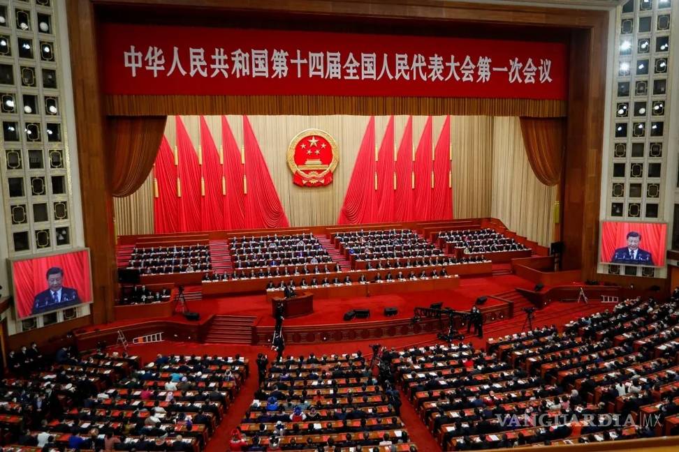 $!El presiente chino, Xi Jinping, en la clausura de la Asamblea Nacional Popular.