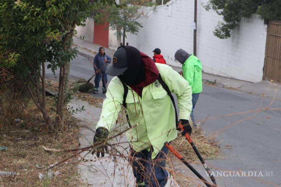 $!Brigadas de “Aquí Andamos” realizaron labores de limpieza y deshierbe en diversos puntos de Lomas de Lourdes para mejorar el entorno y reducir riesgos sanitarios.