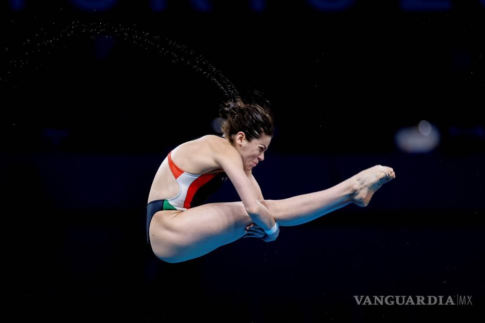 $!Alejandra Orozco de México compite en la final de plataforma 10m femenina de saltos por los Juegos Olímpicos 2020 en el Centro Acuático de Tokio, Japón. EFE