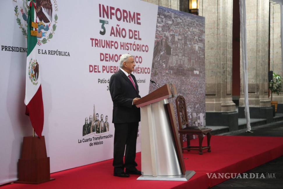 $!Andrés Manuel López Obrador en informe por tercer año del triunfo electoral