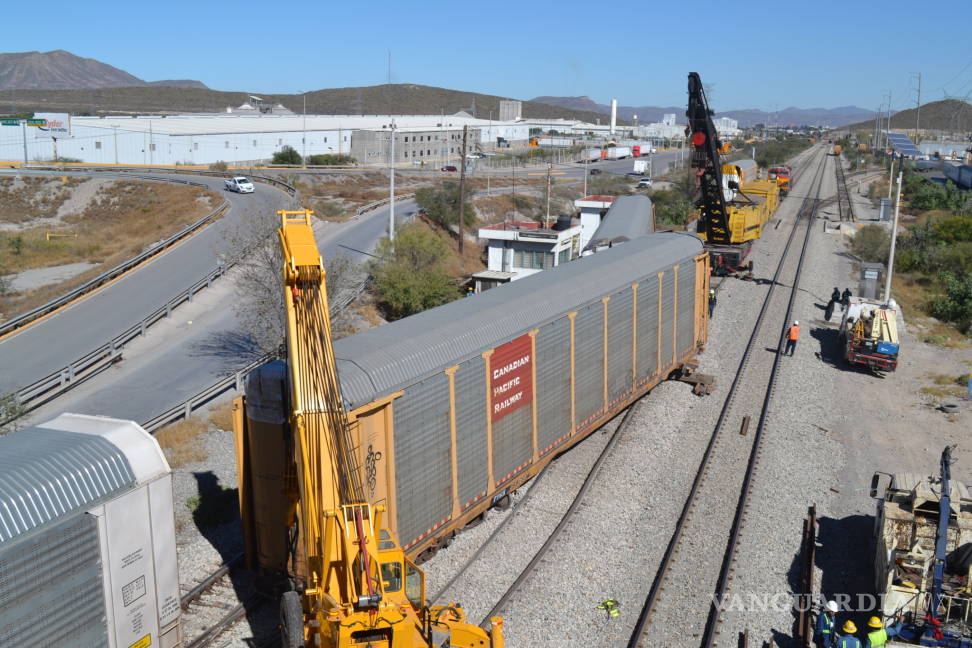 $!Se descarrila tren en patio de General Motors en Ramos Arizpe