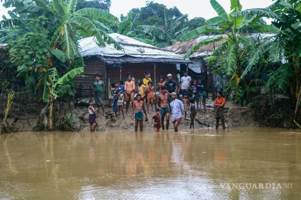 $!Inundaciones en Bangladesh dejan sin casa a refugiados rohinya