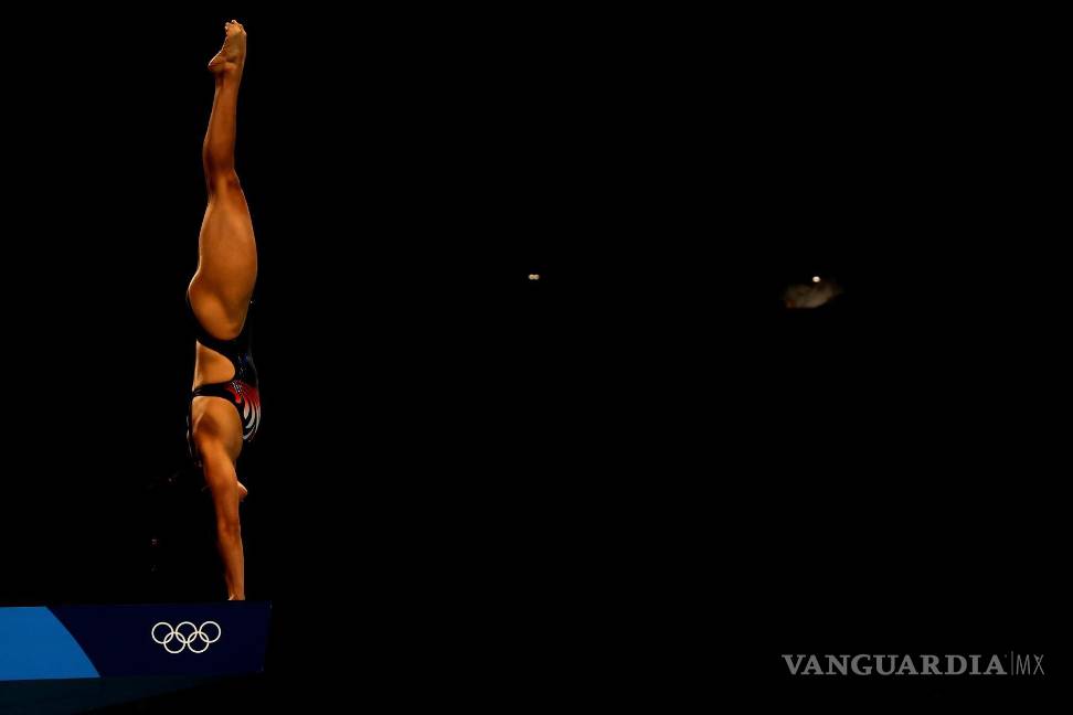 $!Gabriela Agúndez García de México compite durante la final de plataforma 10m femenina de saltos por los Juegos Olímpicos 2020. EFE