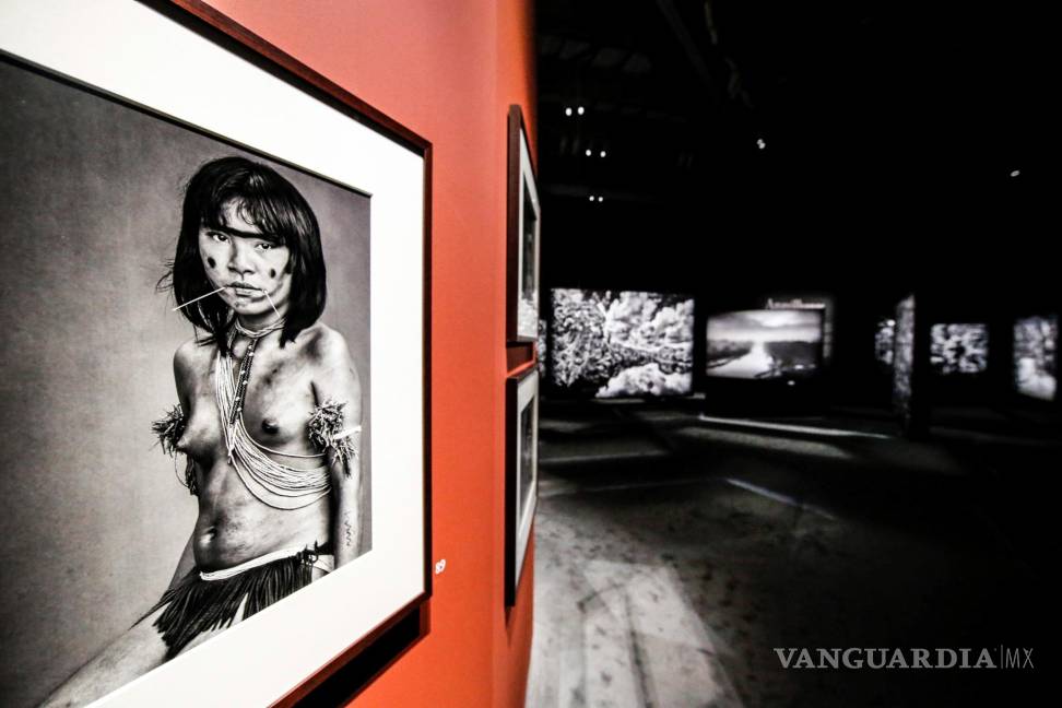 $!Fotografías tomadas por el fotógrafo documentalista social brasileño Sebastiao Salgado se exhiben para un recorrido previo a la prensa de su exposición ‘Amazonia’ en el Museo Nacional MAXXI de Arte del Siglo XXI, en Roma. EFE/EPA/Fabio Frustaci