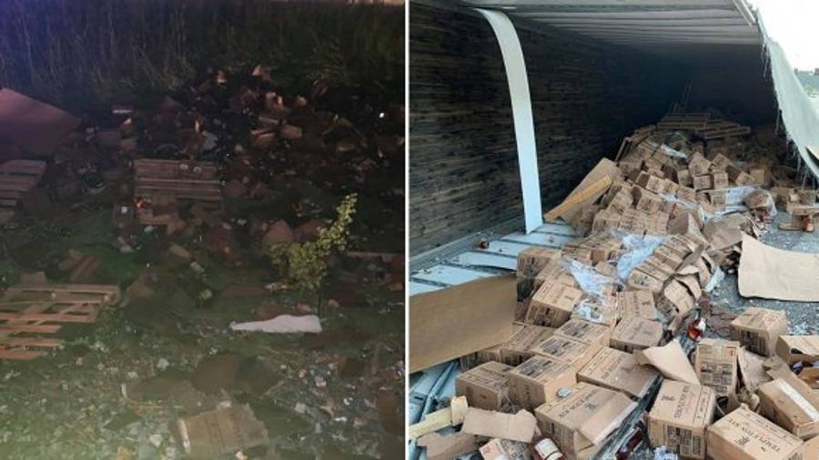 Vuelca camión cargado de whisky en Missouri, EU; hay más de 7 mdp en pérdidas