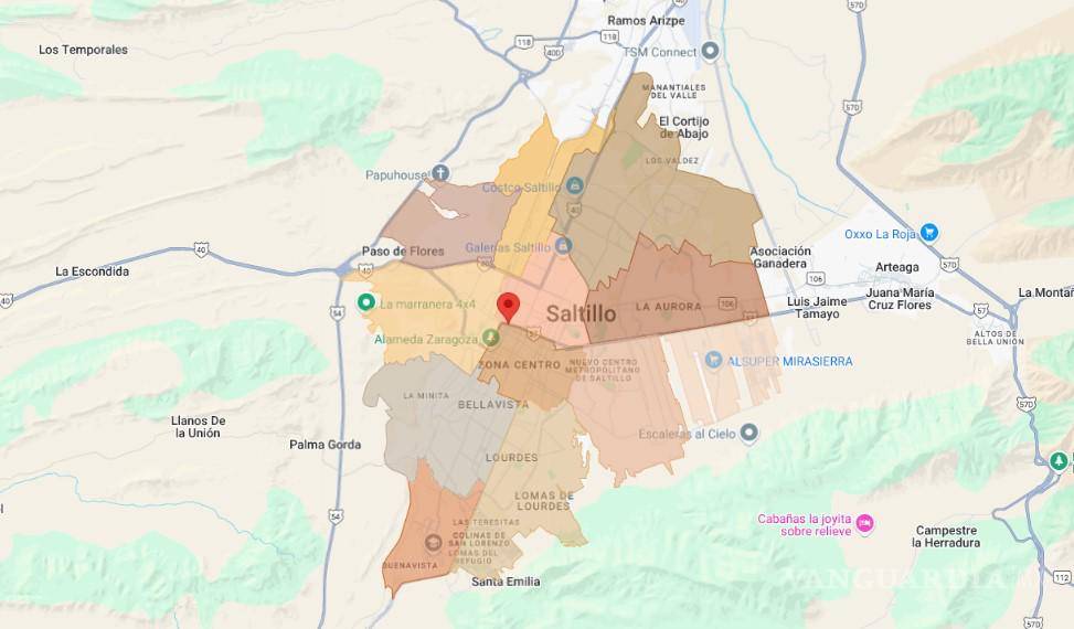 $!El Visor Saltillo divide la ciudad en 12 macrozonas para ofrecer datos precisos sobre población y densidad habitacional.